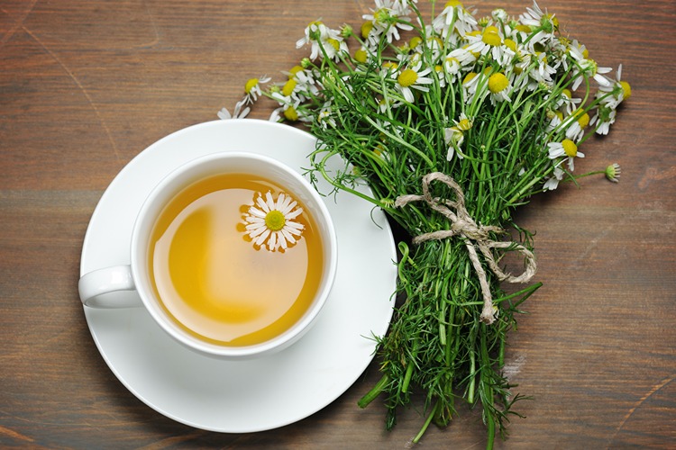 Cup of chamomile tea